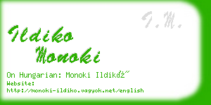 ildiko monoki business card